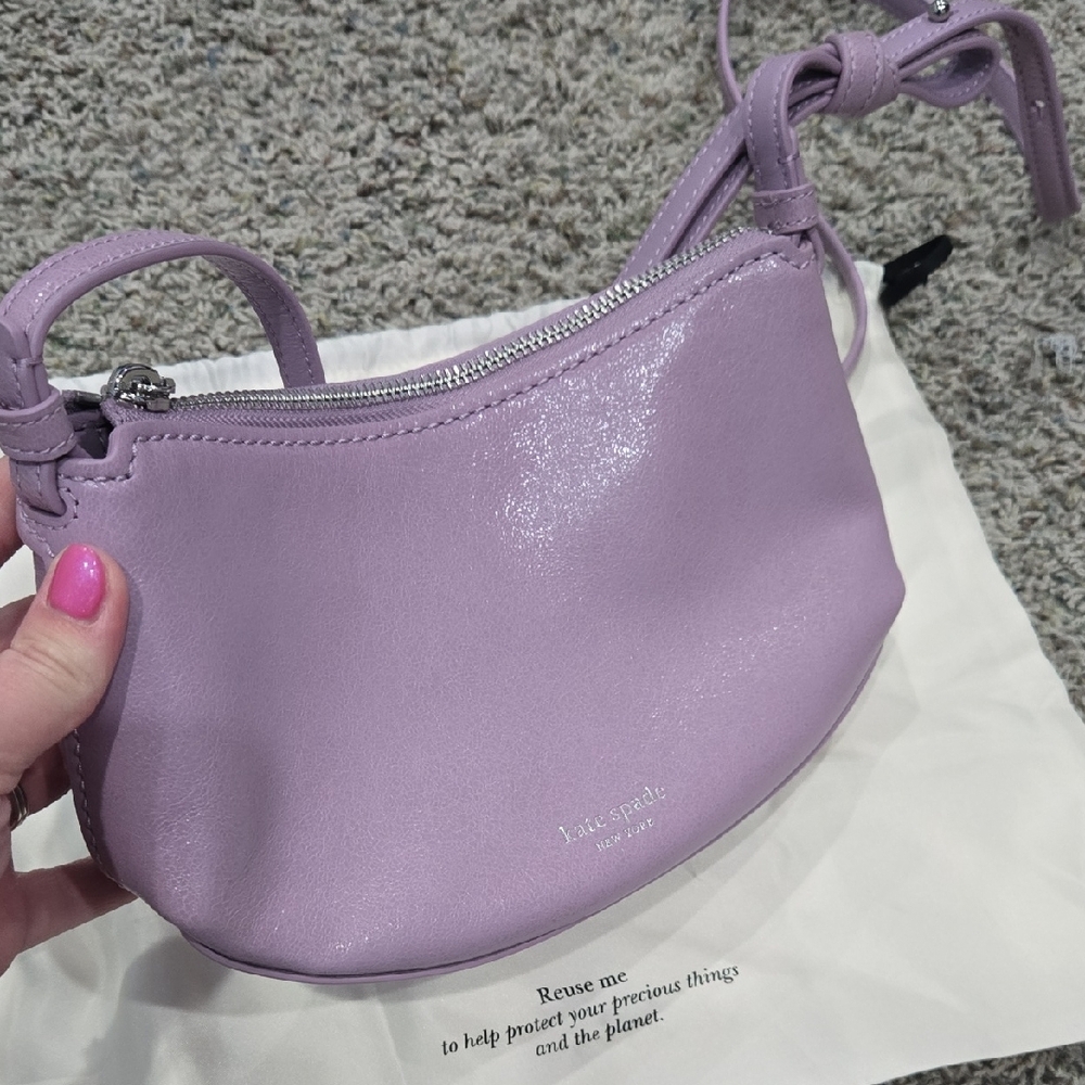 kate spade glossy lavender crossbody bag - Picture 3 of 9